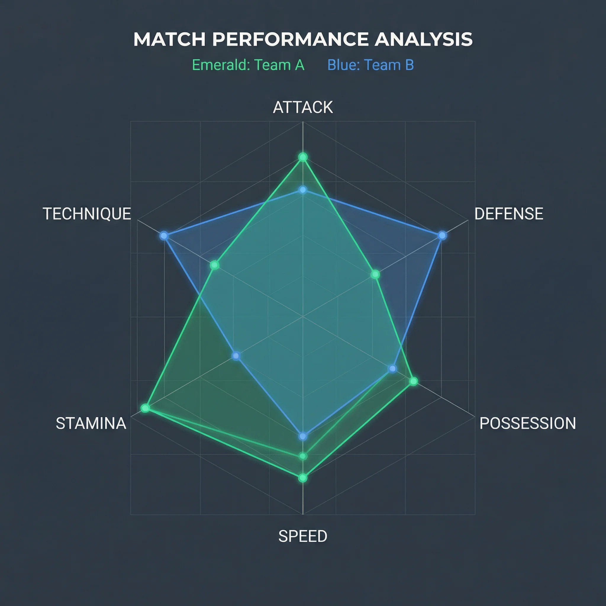 球队数据统计雷达图分析